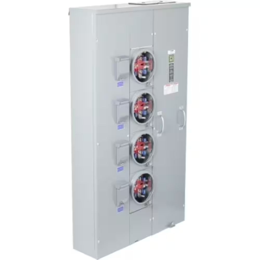 Meter-Pak 200 Amp 4 Gang Ringless-Horn Meter Socket