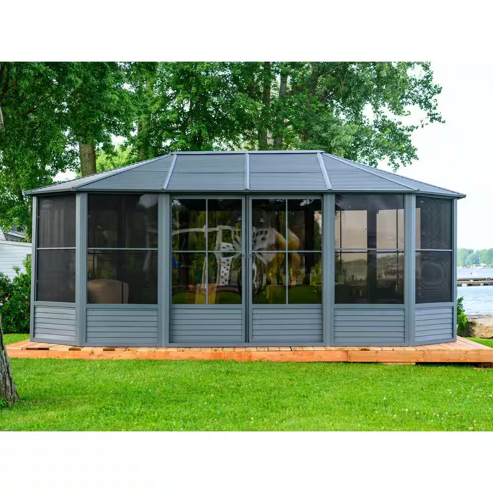 12 Ft. X 18 Ft. Florence Solarium Metal Roof Slate