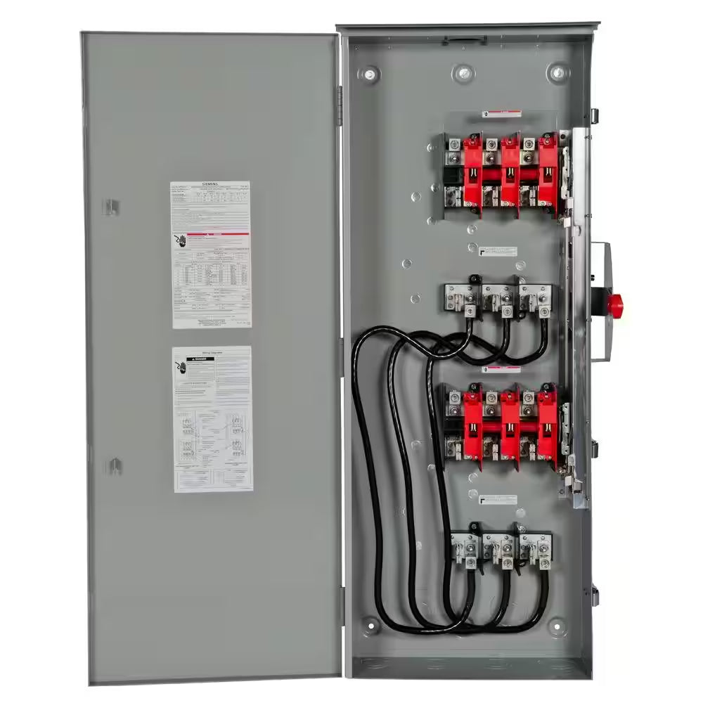 Double Throw 200 Amp 600-Volt 3-Pole Outdoor Fusible Safety Switch