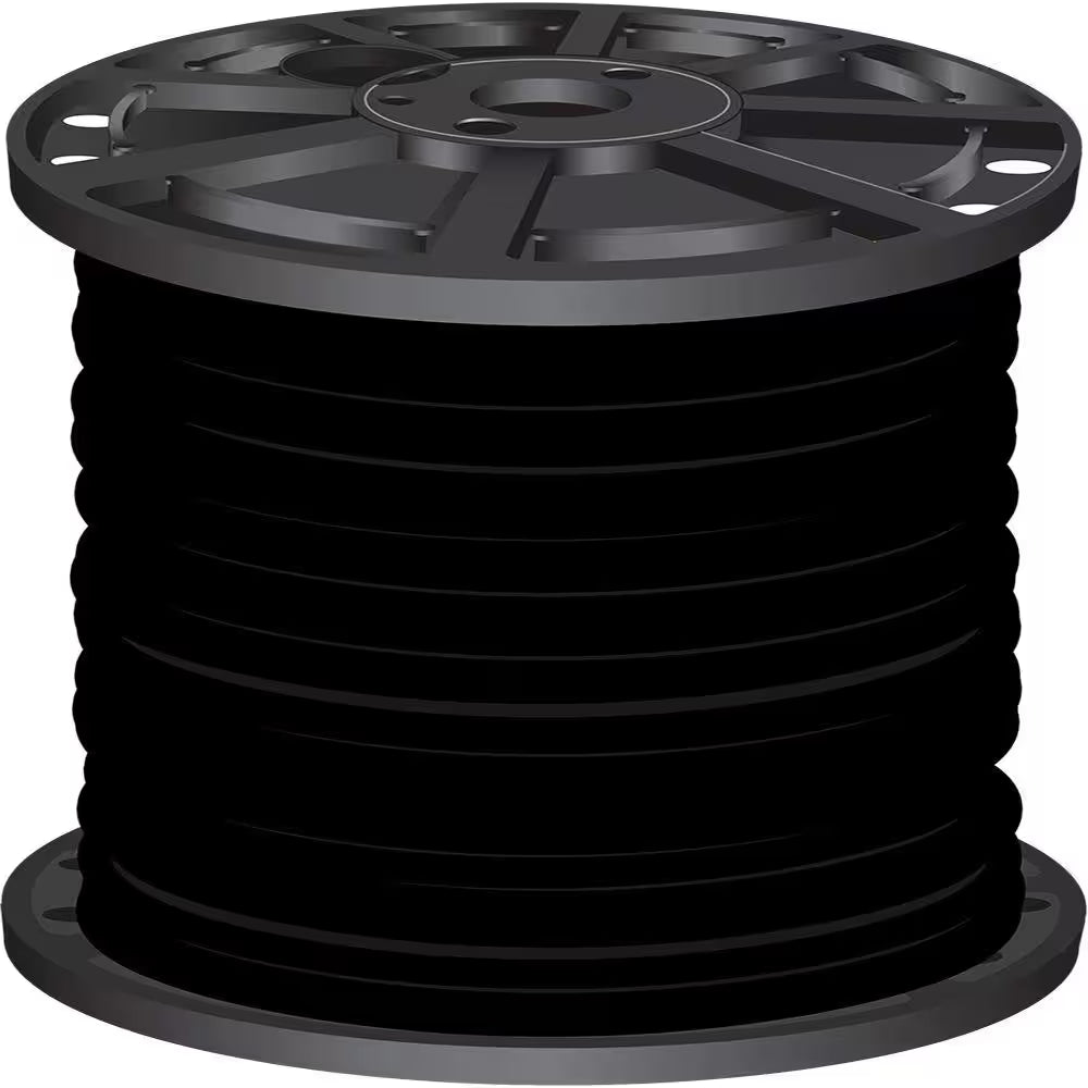 2,500 Ft. 2/0 Black Stranded CU Simpull THHN Wire