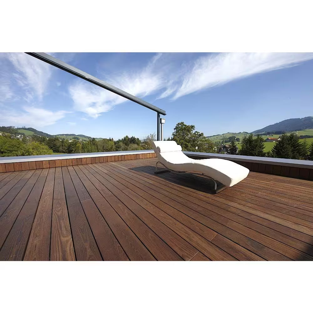 5/4 In. X 6 In. X 8 Ft. Thermally-Treated Premium Ash 4-Sides Oiled Decking Board (19.2 Sq. Ft in 5-Bundle)