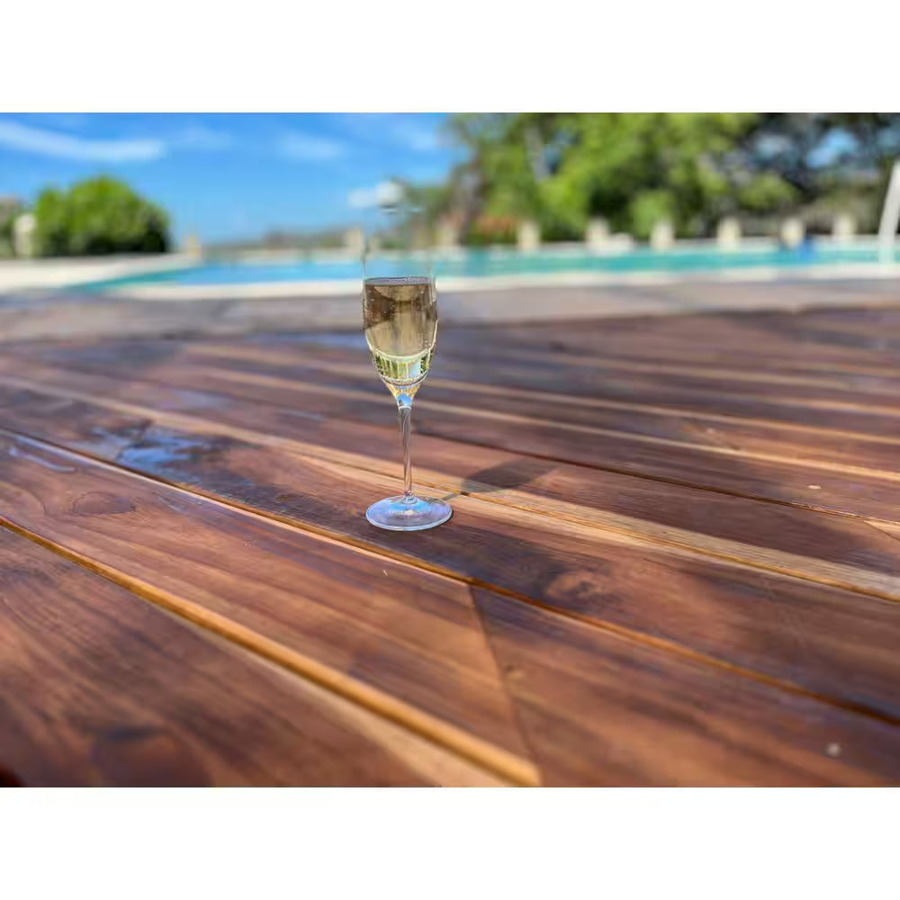 Sunrise Teak, 1 In. X 6 In. X 7 Ft. Premium Natural, Costa Rica Teak Decking Board, 200 Sq. Ft.