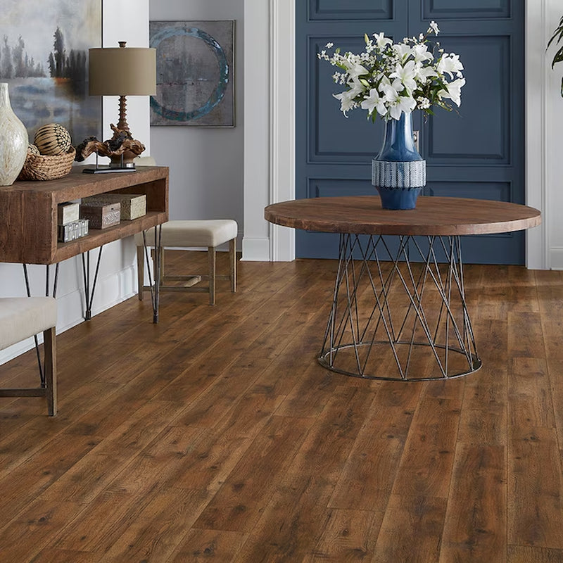Studio + Spill Repel Aged Hickory 12-Mm T X 7-In W X 48-In L Waterproof Laminate Wood Flooring ( 19.63-Sq Ft / Carton )