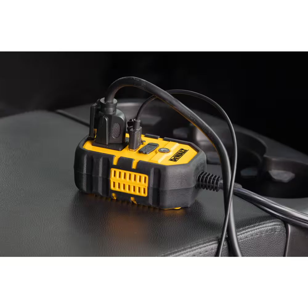 140-Watt Portable Car Power Inverter with Dual USB Ports
