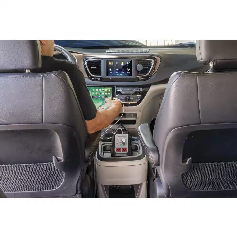 500 Watt Power Inverter, Dual Power Inverter, Two USB Charging Ports