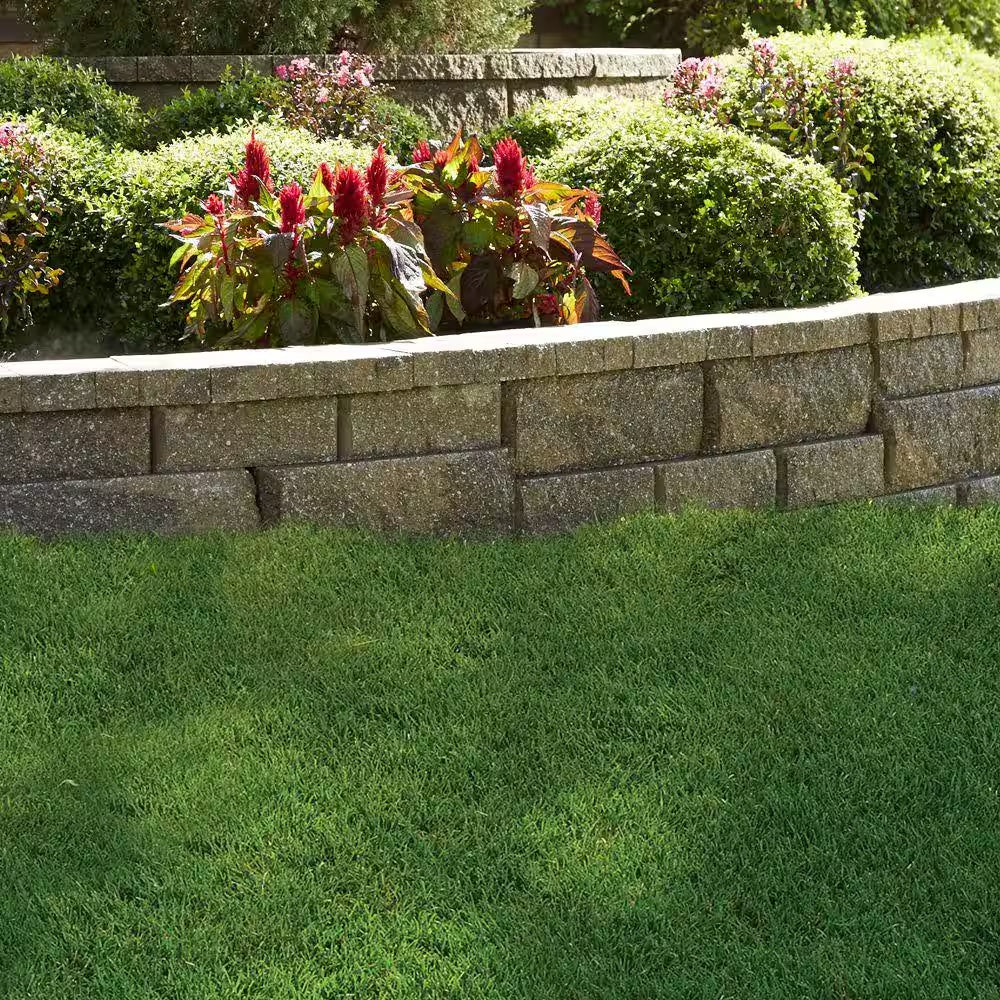 Rockwall Small 4 In. X 11.75 In. X 6.75 In. Pecan Concrete Retaining Wall Block (144 Pcs. / 46.5 Sq. Ft. / Pallet)