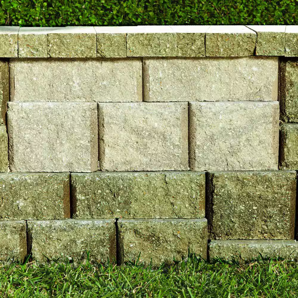 Rockwall Small 4 In. X 11.75 In. X 6.75 In. Pecan Concrete Retaining Wall Block (144 Pcs. / 46.5 Sq. Ft. / Pallet)