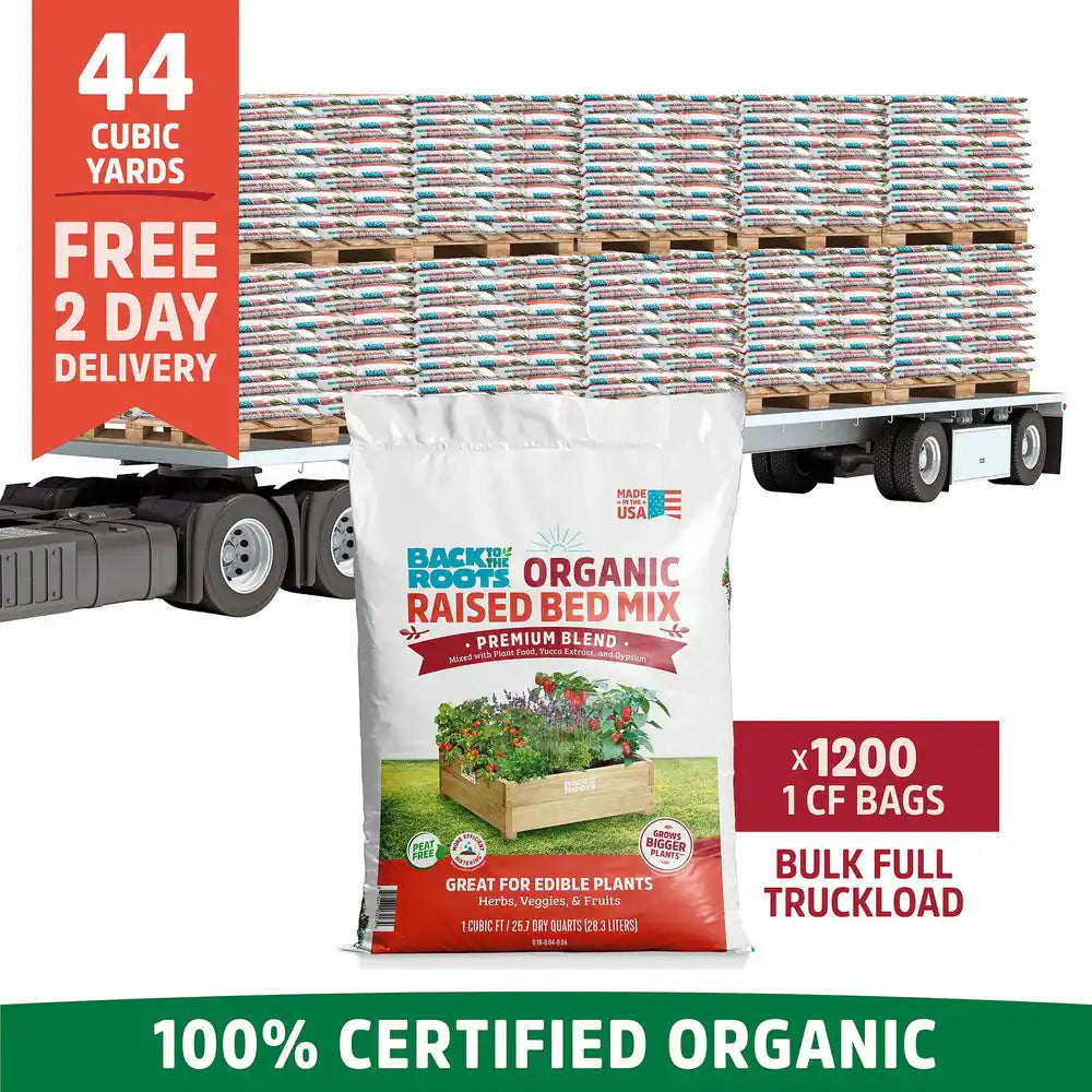 Organic Bulk Raised Bed Soil Truckload (1200 1 Cu. Ft. Bags)