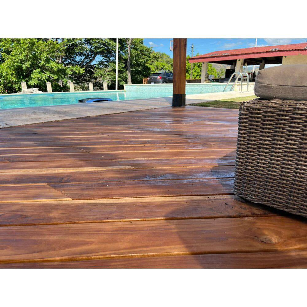 Sunrise Teak, 1 In. X 6 In. X 7 Ft. Premium Natural, Costa Rica Teak Decking Board, 500 Sq. Ft.