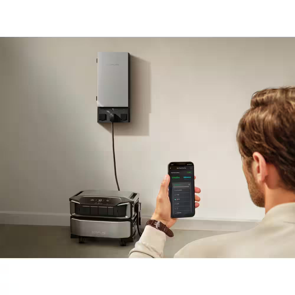 Battery Generator 6144Wh Delta Pro Ultra W/Smart Home Panel 2,7200W Output, LFP Power Station Home Backup, Push-Button