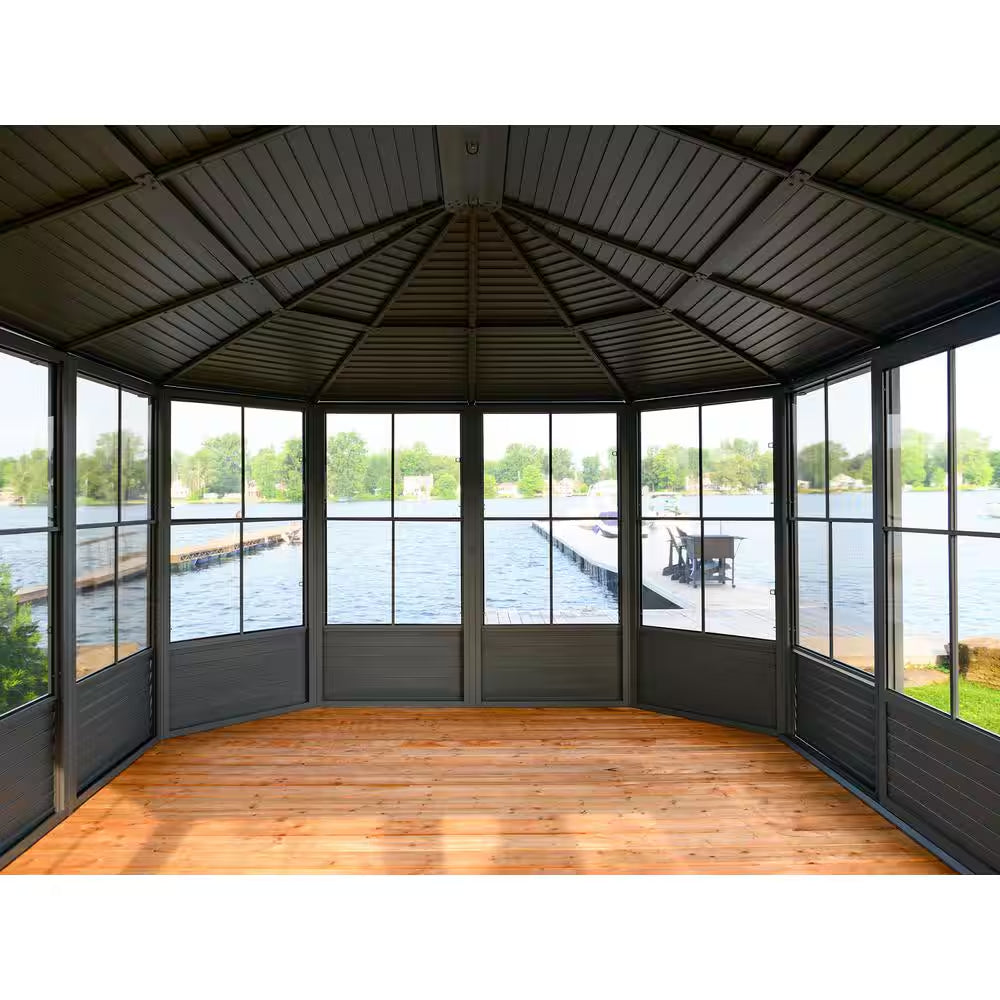 12 Ft. X 18 Ft. Florence Solarium Metal Roof Slate