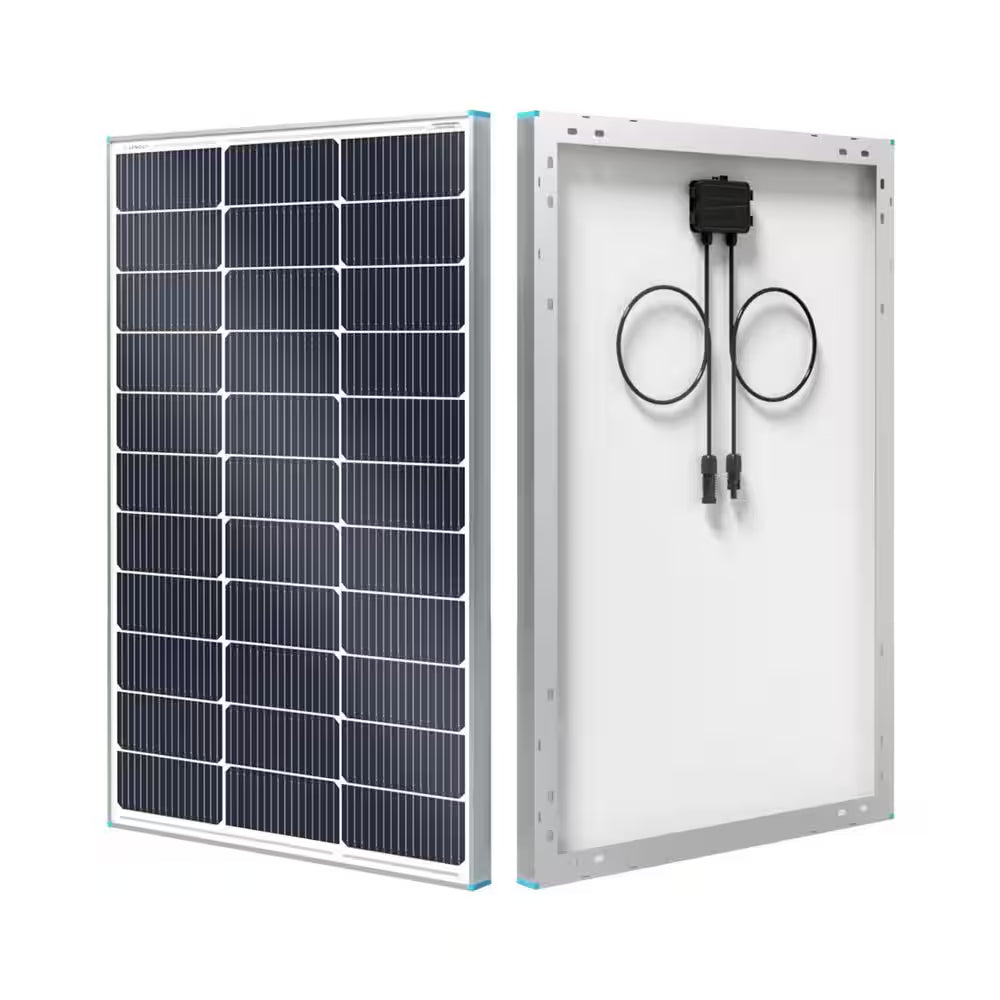 100-Watt 12V Monocrystalline Solar Panel Back-Up Power PV Module for Rv/Boat/Caravan Battery Off-Grid System