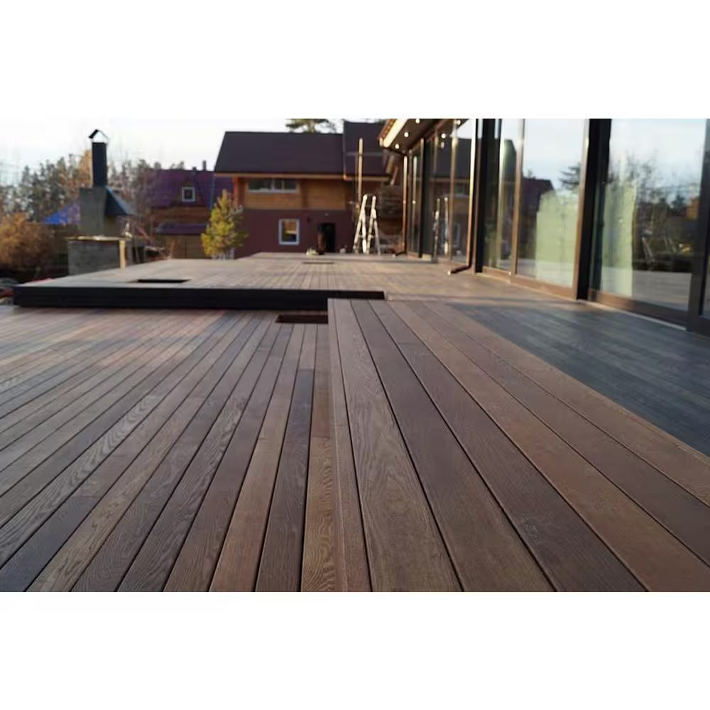 5/4 In. X 6 In. X 8 Ft. Thermally-Treated Premium Ash 4-Sides Oiled Decking Board (19.2 Sq. Ft in 5-Bundle)