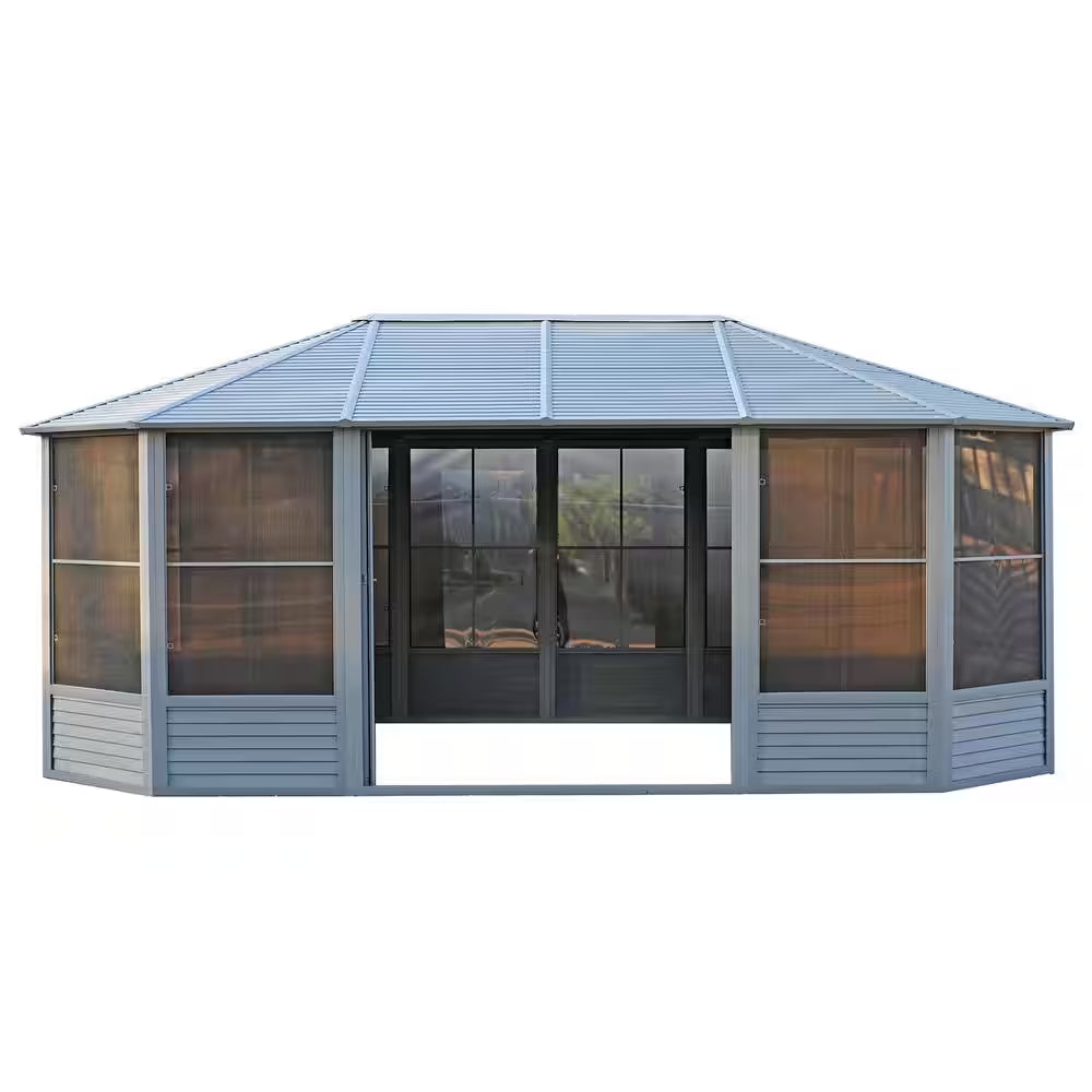 12 Ft. X 18 Ft. Florence Solarium Metal Roof Slate