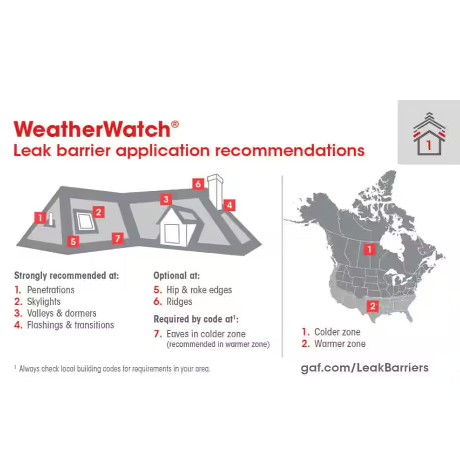 Weatherwatch 36 In. X 50 Ft., 150 Sq. Ft. Mineral-Surfaced Peel and Stick Roof Leak Barrier Roll