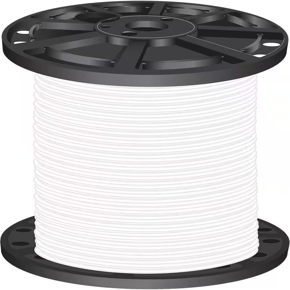 2,500 Ft. 8 White Stranded CU Simpull THHN Wire