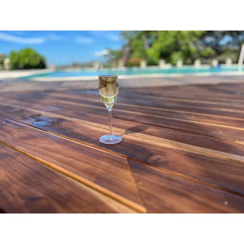 Sunrise Teak, 1 In. X 5 In. X 7 Ft. Premium Natural, Costa Rican Teak Decking Board, 500 Sq. Ft.