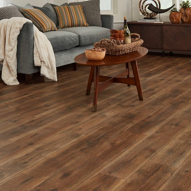 Studio + Spill Repel Aged Hickory 12-Mm T X 7-In W X 48-In L Waterproof Laminate Wood Flooring ( 19.63-Sq Ft / Carton )