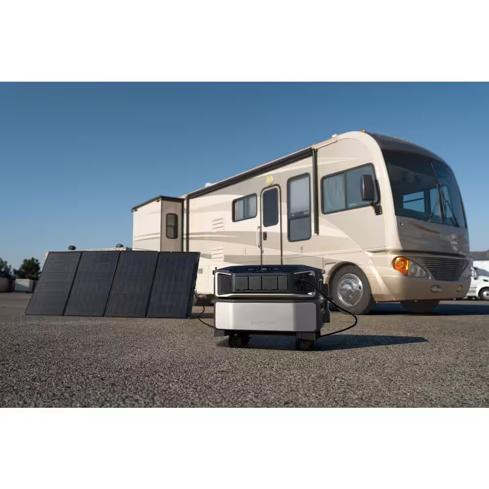 Battery Generator Delta Pro Ultra 6144Wh LFP Power Station with 400W Solar Panel, 7200W Output, Push-Button