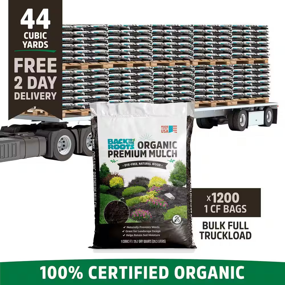 Organic Value Bulk Bark Bagged Mulch Truckload (1200 1 Cu. Ft. Bags)