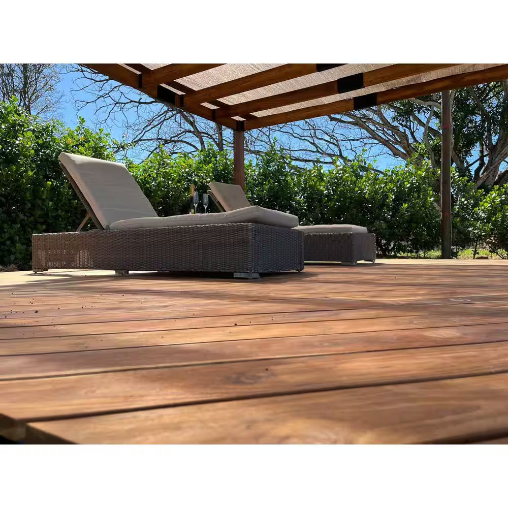 Sunrise Teak, 1 In. X 6 In. X 7 Ft. Premium Natural, Costa Rica Teak Decking Board, 500 Sq. Ft.