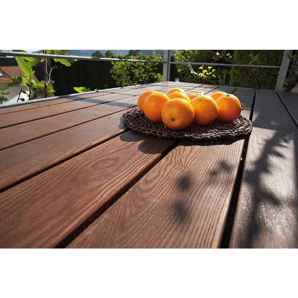 5/4 In. X 6 In. X 8 Ft. Thermally-Treated Premium Ash 4-Sides Oiled Decking Board (19.2 Sq. Ft in 5-Bundle)