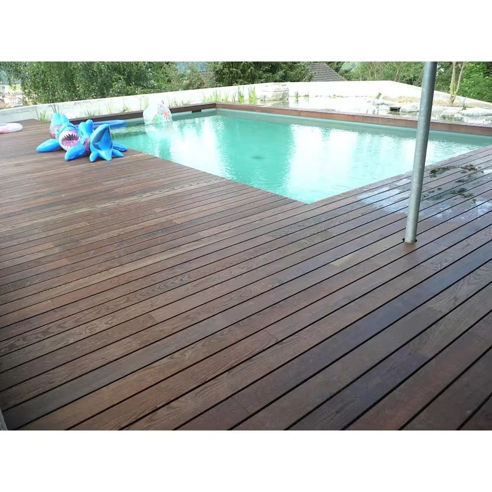 5/4 In. X 6 In. X 8 Ft. Thermally-Treated Premium Ash 4-Sides Oiled Decking Board (19.2 Sq. Ft in 5-Bundle)