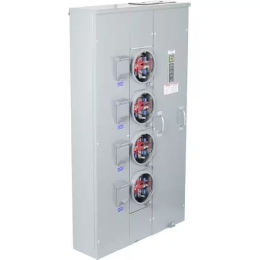 Meter-Pak 200 Amp 4 Gang Ringless-Horn Meter Socket