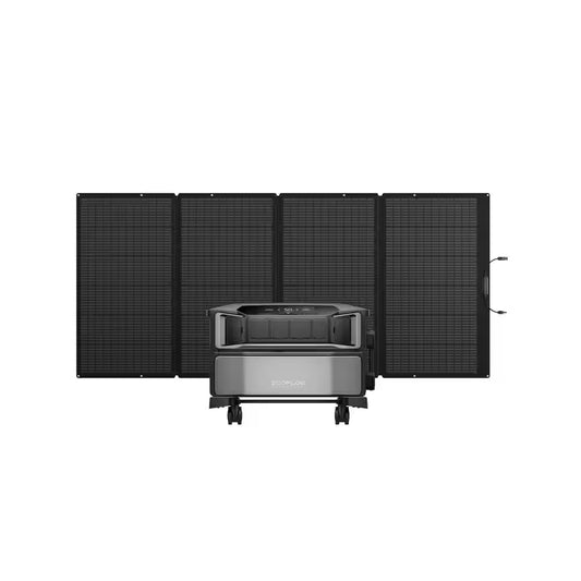 Battery Generator Delta Pro Ultra 6144Wh LFP Power Station with 400W Solar Panel, 7200W Output, Push-Button