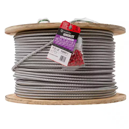 12/2 X 1,000 Ft. Stranded CU MC (Metal Clad) Armorlite Cable