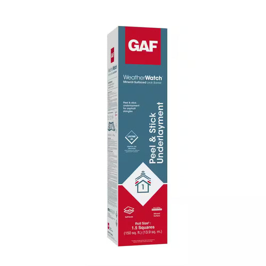Weatherwatch 36 In. X 50 Ft., 150 Sq. Ft. Mineral-Surfaced Peel and Stick Roof Leak Barrier Roll