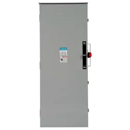 Double Throw 200 Amp 600-Volt 3-Pole Outdoor Fusible Safety Switch