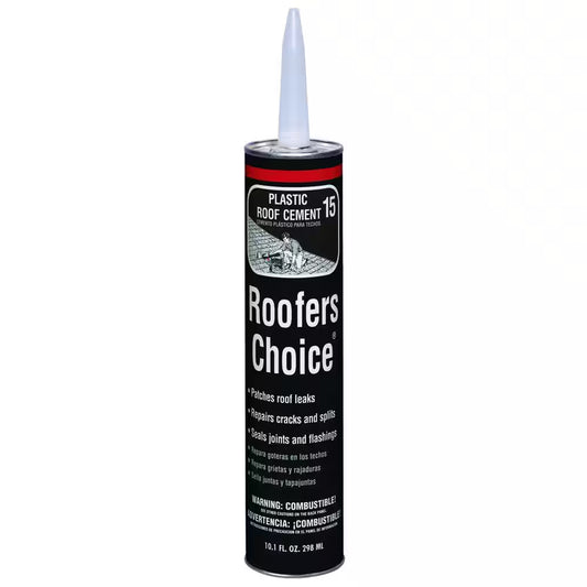 15 Plastic Black Roof Cement Caulk 10.1 Oz.