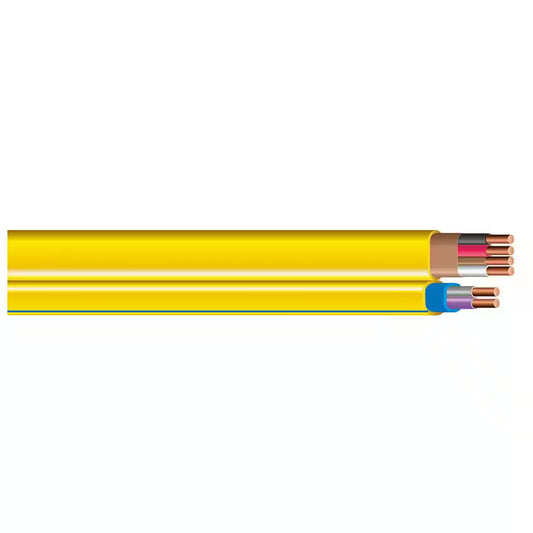 1000 Ft. 12/3 Yellow Solid Romex Simpull NM-B-PCS Duo Cable