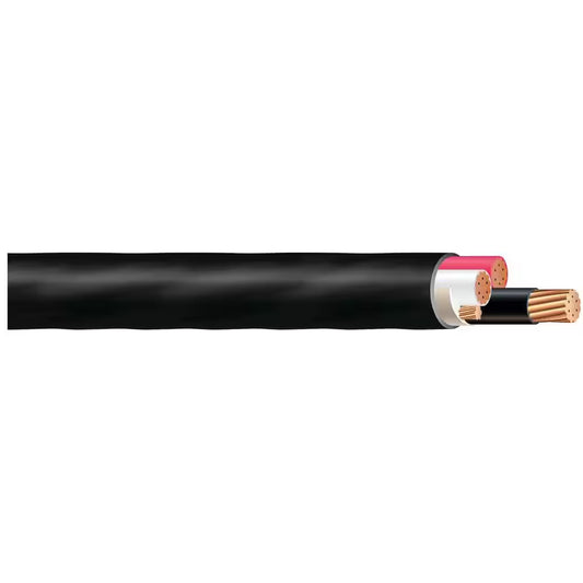 500 Ft. 2/0-2/0-2/0 Black Stranded CU W/G Tray Cable