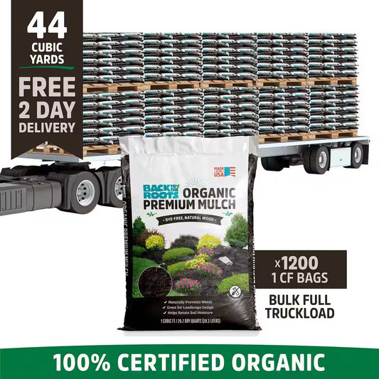Organic Value Bulk Bark Bagged Mulch Truckload (1200 1 Cu. Ft. Bags)
