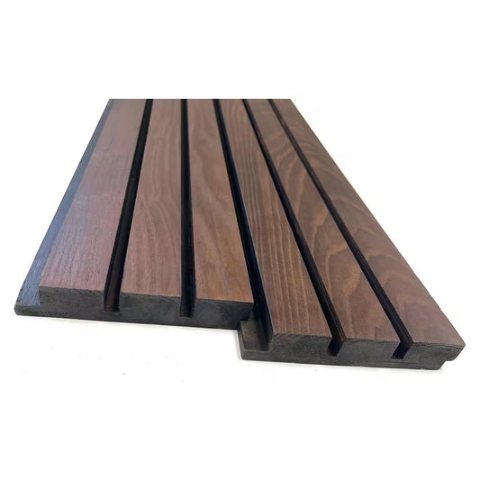 1 In. X 6 In. X 8 Ft. Thermo-Treated Premium Ash Fluted Siding Board in Brown (16.7 SF in 5-Pack)